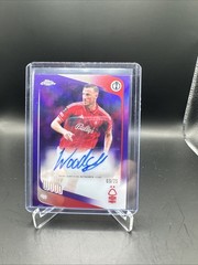 2025-26 Topps Chrome UEFA Chris Wood Purple Refractor Auto 17/75 #CA-CW Forest