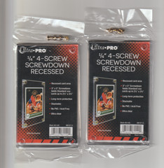 ULTRA PRO 1/4&Prime; 4-SCREW SCREWDOWN RECESSED CARD HOLDER – 5 HOLDERS
