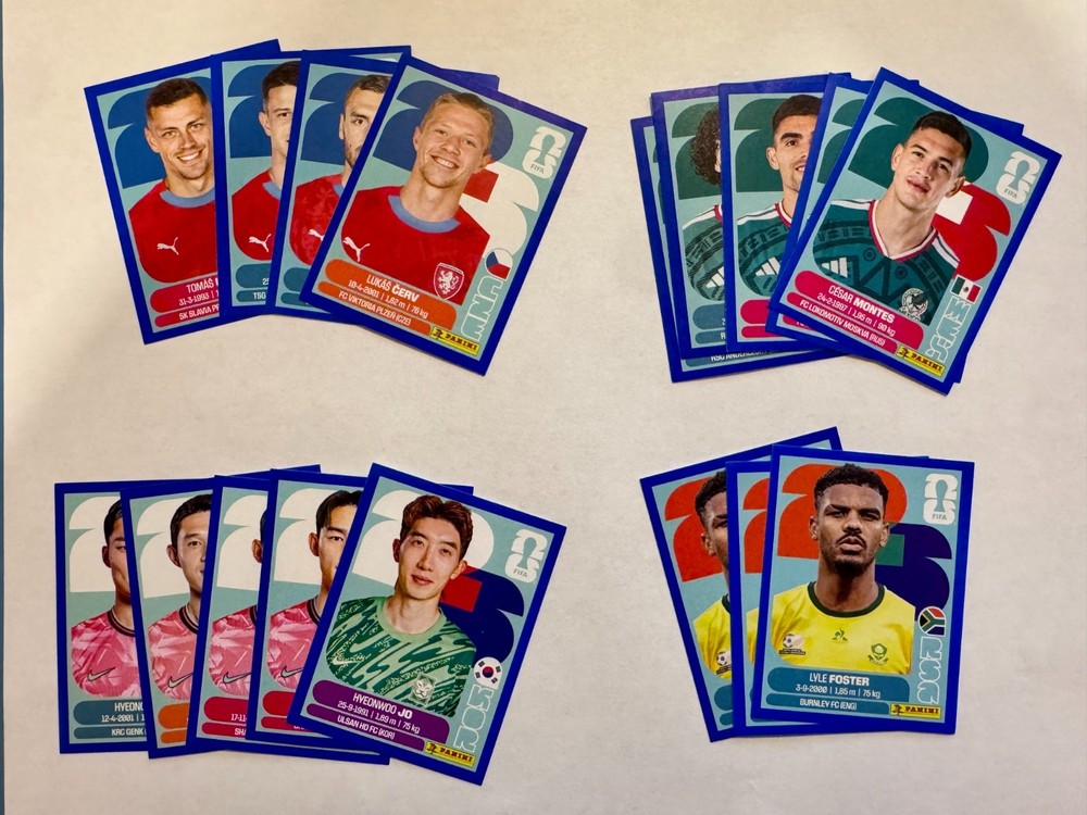2026 Panini FIFA World Cup BLUE PARALLEL Stickers You Pick – All Teams
