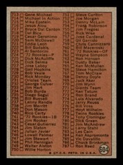 1972 Topps Baseball #604 6th Series Checklist (657-787) NM *d21