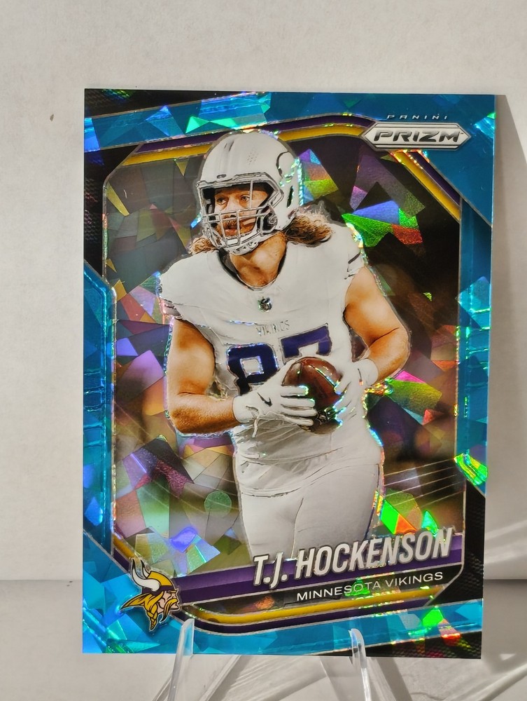 2025 Panini Prizm Blue Ice Prizm 42/99 TJ Hockenson #173 1A301