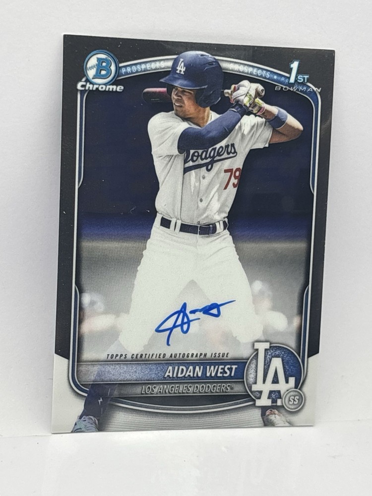 2025 Bowman Draft Aidan West Chrome Auto 1st Prospect #CPA-AWE Dodgers