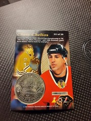 1996-97 Pinnacle Mint Collection #22 Nickel/Silver Coin CHRIS CHELIOS Blackhawks