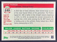 2025 Topps Chrome Platinum Dave Parker Green Vibrations /99 #240 Pirates