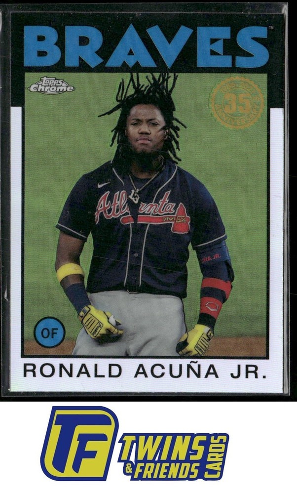 2021 Topps Chrome #86BC-3 Ronald Acuña Jr. 1986 Topps Baseball 35th Anniversary