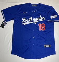 Los Angeles Dodgers Yoshinobu Yamamoto #18 Japanese Kanji Blue Alternate Jersey