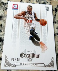 JERAMI GRANT 2014 Excalibur SP Rookie Card RC Logo 06/49 Trail Blazers🔥🔥🔥$$$