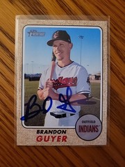 2017 Topps Heritage High Number Brandon Guyer Signed IP Auto Cleveland Indians