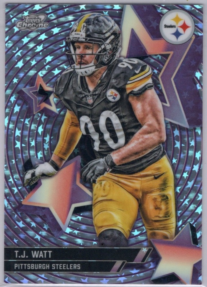 2025-26 Topps Cosmic Chrome T.J. Watt #SF-45 Starfractor SP Steelers