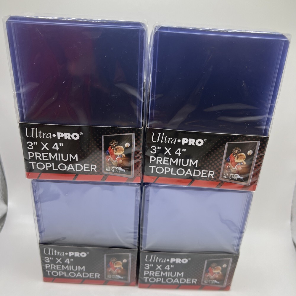Ultra Pro 3X4 PREMIUM Toploaders 35pt 4 Packs of 25 for Standard Sized Cards