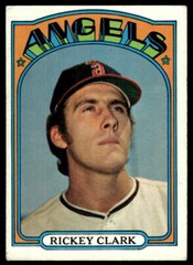 1972 Topps #462 Rickey Clark California Angels Baseball Ink on Back