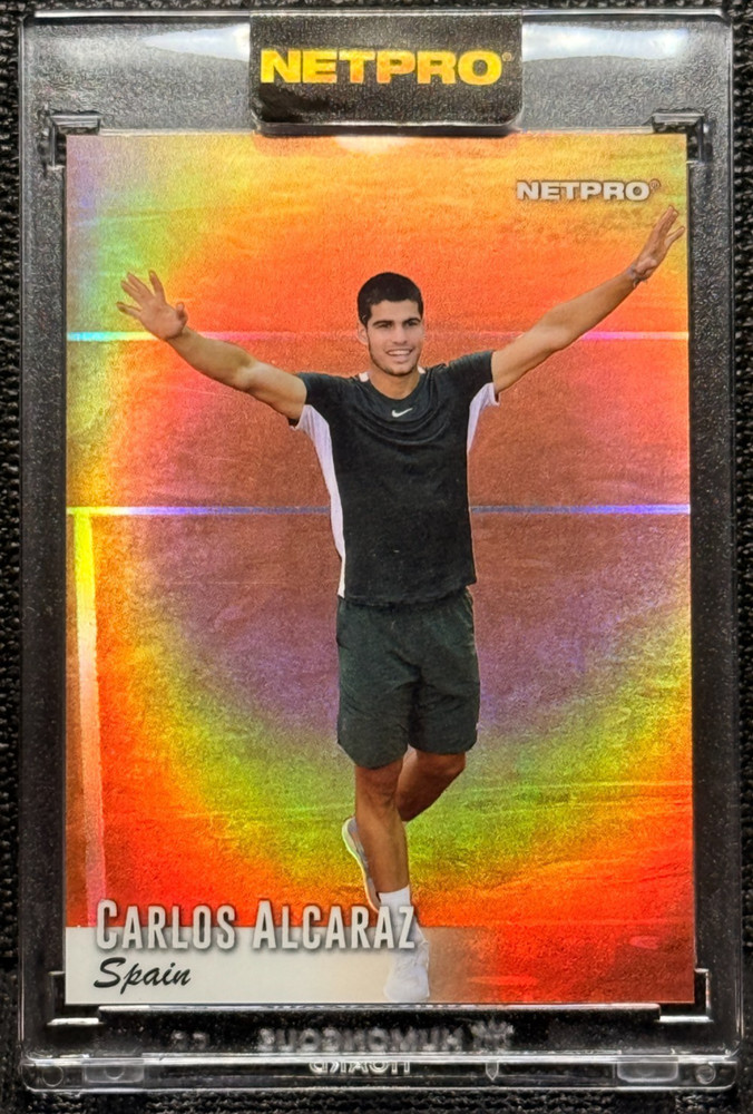 🎾 2022 NETPRO Premium Rainbow Celebration Carlos Alcaraz RC /250 Free Shipping