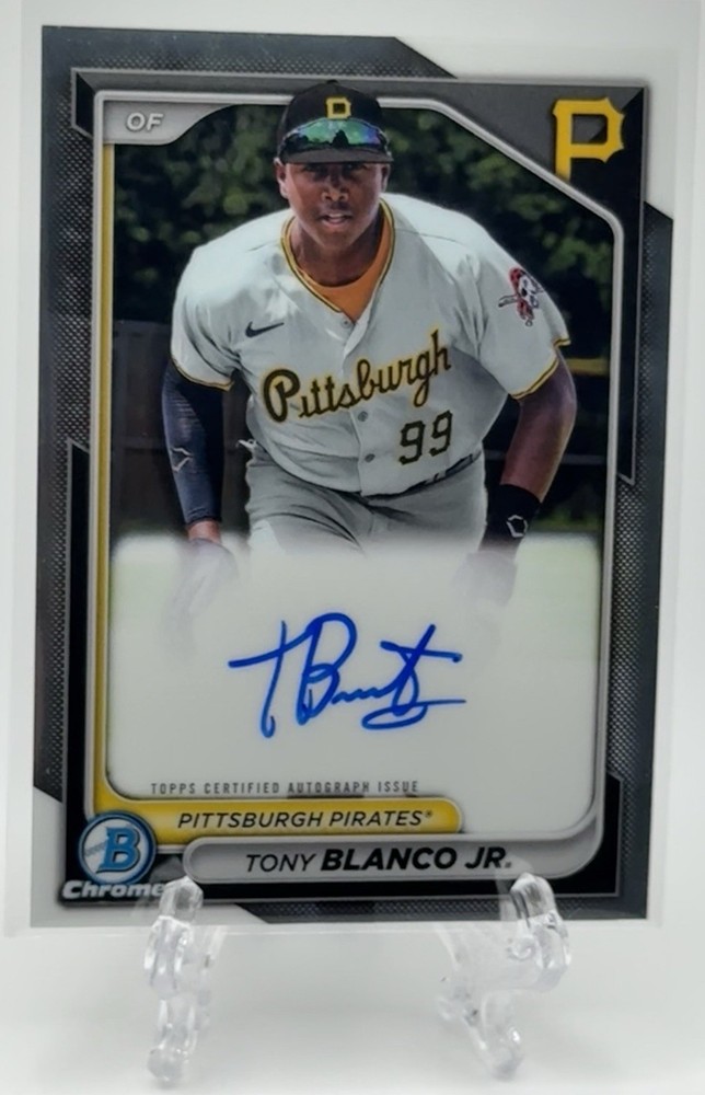 Tony Blanco Jr. 2024 Bowman Chrome #CPA-TB On-Card Autograph Auto! Pirates