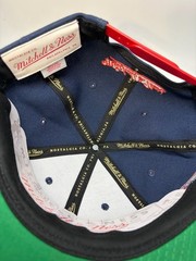 Mitchell & Ness Houston Rockets Hardwood Classics Navy and Red Core Side Snapbac