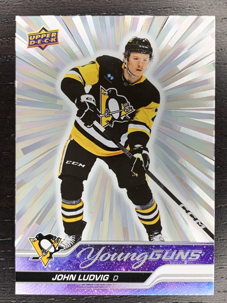 2023-24 Upper Deck Series 2 – Silver Outburst Young Guns # 490 John Ludvig (RC)