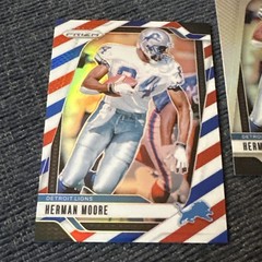 Herman Moore-Lot-2 NFL PRIZM CARDS-2024 Panini Prizm #100 Red-White-Blue/SILVER
