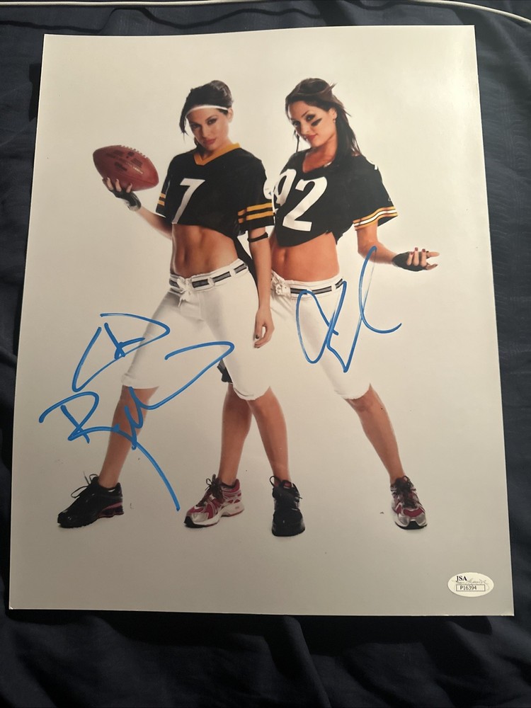WWE Dual-Signed Bella Twins Nikki and Brie Bella JSA 11×14 Missing Jsa Card