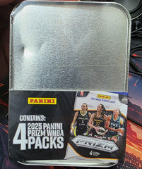 Panini Prizm 2025 WNBA Trading Card Sealed Tin Box 4 Packs