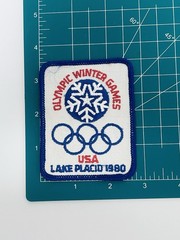 Vintage Lake Placid 1980 Winter Olympics USA Snowflake Patch Red White & Blue