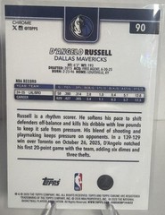 2025 Topps Chrome Update D&rsquo;Angelo Russell #90 Yellow Refractor /275