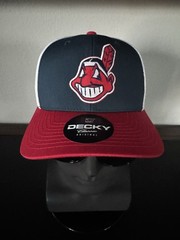 RETRO THROWBACK CHIEF WAHOO LOGO INDIANS BLUE RED WHITE MESH SNAPBACK HAT NEW