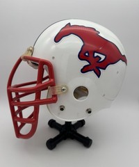 Vintage Used 1982 SMU Mustangs Style Riddell PAC44 Football Game Helmet 7 1/4