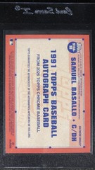 2026 Topps Chrome Samuel Basallo Orange /25 ON CARD AUTO #91CA-SB Orioles RC