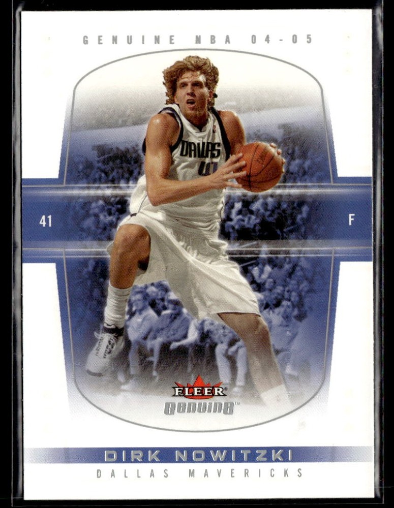 2004-05 Fleer Genuine #98 Dirk Nowitzki Mavericks Basketball Card 1202Q