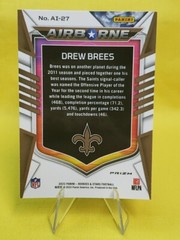 2022 Panini Rookies and Stars Airborne Red Plaid Prizm Drew Brees #AI-27