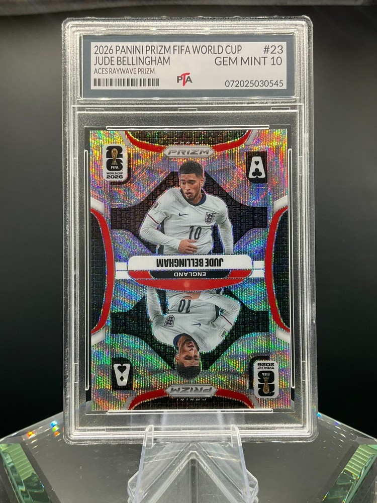 2026 Prizm FIFA World Cup Judge Bellingham RARE ACES RayWave GEM MINT PTA 10🔥