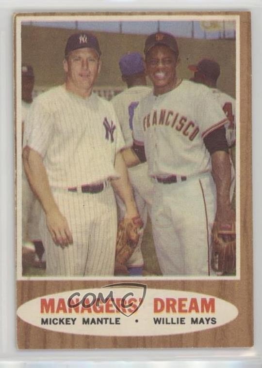 1962 Topps Mickey Mantle Willie Mays Hank Aaron Elston Howard #18 HOF 7ut