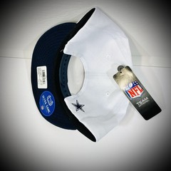 New$50 DALLAS COWBOYS SNAPBACK HAT White Navy Blue Stsr Flat Bill Ultra-Game NWT