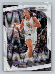 2025 Panini Prizm WNBA #70 Veronica Burton White Seismic Prizms