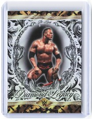 2026 Topps Chrome WWE The Rock #RDL-14 Diamond Legacy Black Refractor 7/10