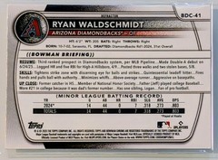 🔥2025 Bowman Draft – Ryan Waldschmidt Chrome Refractor #BDC-41 Diamondbacks