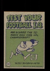 1972 Topps – #121 Jim Kiick Pro Action Miami Dolphins EX
