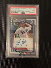 2034 Bowman Chrome Justin Wrobleski 1st Bowman Speckle Auto Refractor/299 PSA 9