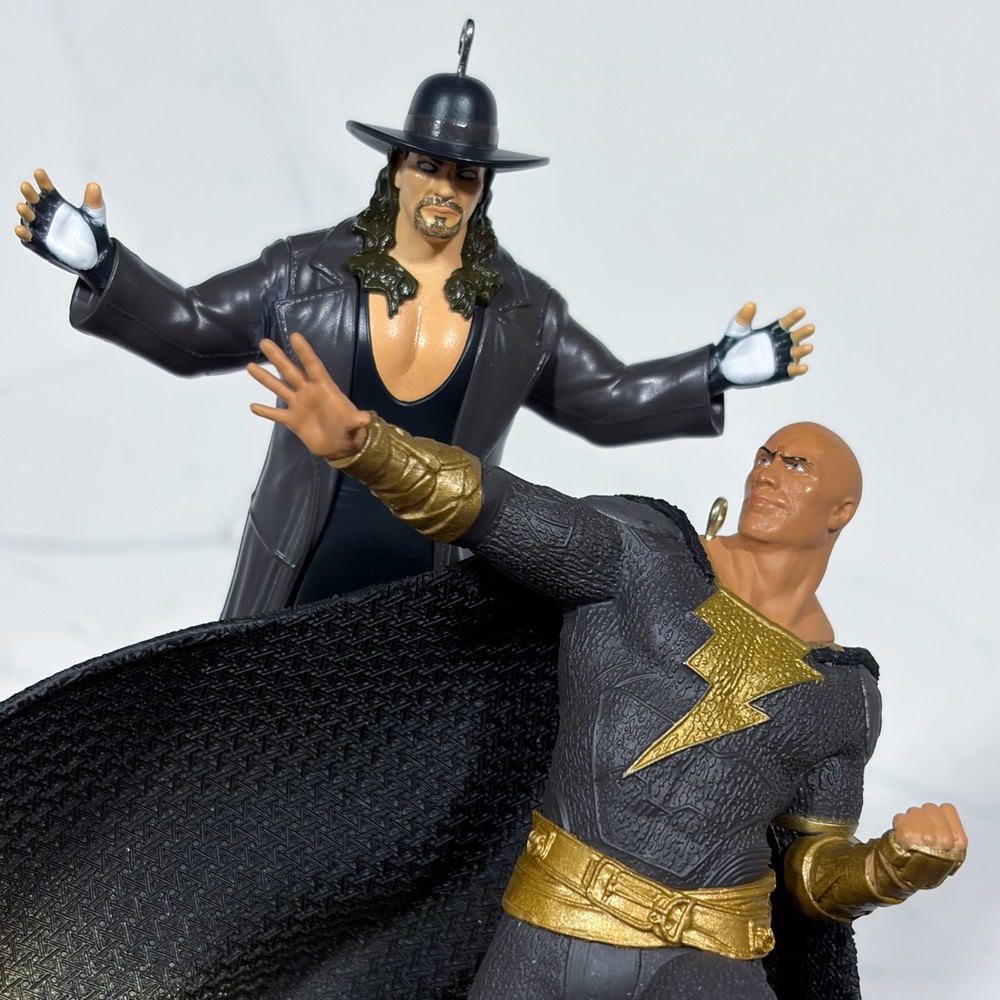 WWE DC Comics Hallmark Ornament Lot 2022 Undertaker Black Adam The Rock New WWF