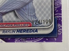 2024 ⚾️ Raylin Heredia 1st BOWMAN PURPLE NUMBERED 124/199! 💎 PSA 9 💎 POP 1 💎