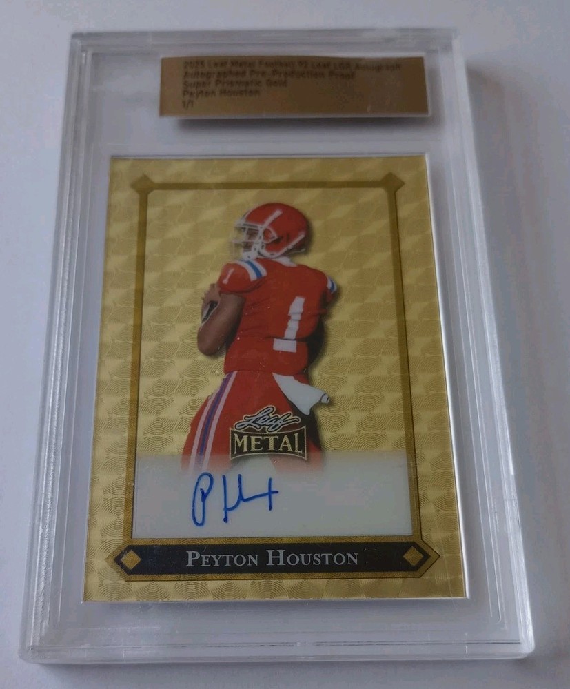Peyton Houston 2025 Leaf Metal 92 LGR Super Prismatic Gold Proof Auto 1/1 LSU 👀