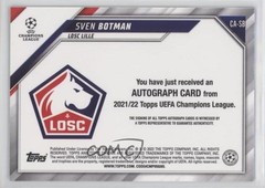 2021-22 Topps Chrome UEFA Champions League Sven Botman #CA-SB Rookie Auto RC jc0