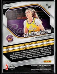 2025 Panini Prizm WNBA #87 Cameron Brink WNBA Logo Prizms
