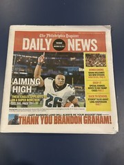 SAQUON BARKLEY 2024 Newspaper Lot PHILADELPHIA EAGLES 255! Record Breaking Rams