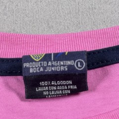 Boca Juniors Shirt Mens Large Pink Soccer Football CABJ Crest Tee Futbol