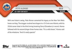 2025 Topps Now #553 Pete Alonso NY Mets All-Time HR Record Strawberry