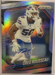 2025 Panini Prizm Greg Rousseau Bills True Silver Auto