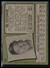 1971 Topps #615 Mel Stottlemyre