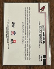 2025 Topps Chrome #3 Paris Johnson Jr. Black Lava 04/10 – Arizona Cardinals