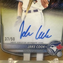 Jake Cook 2025 1st Bowman Auto Gold Shimmer /50 Blue Jays RC AU CPA-JC