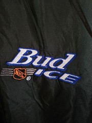 Vintage Bud Ice NHL Pro Player Reversible Jacket 90s Navy Black XXL *Read*